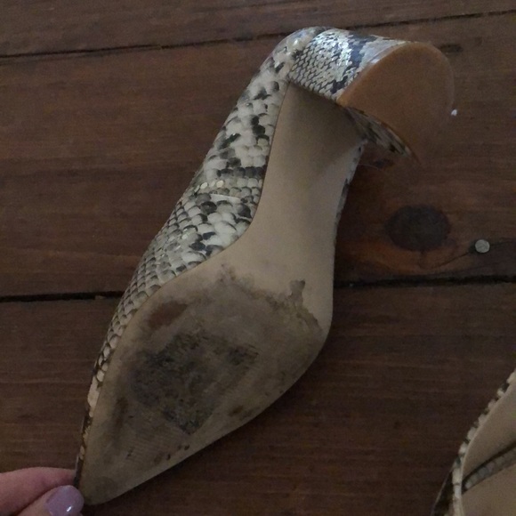 Steve Madden Block Heel Snake Print heels size 8.5 - Picture 3 of 3